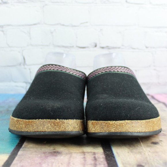 Women's Wool Cork Sole Slip-on Clog Slippers Sz 8 - Picture 11 of 15